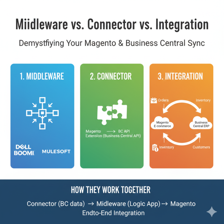 Middleware vs. Connector vs. Integration: Demystifying Your Magento & Business Central Sync