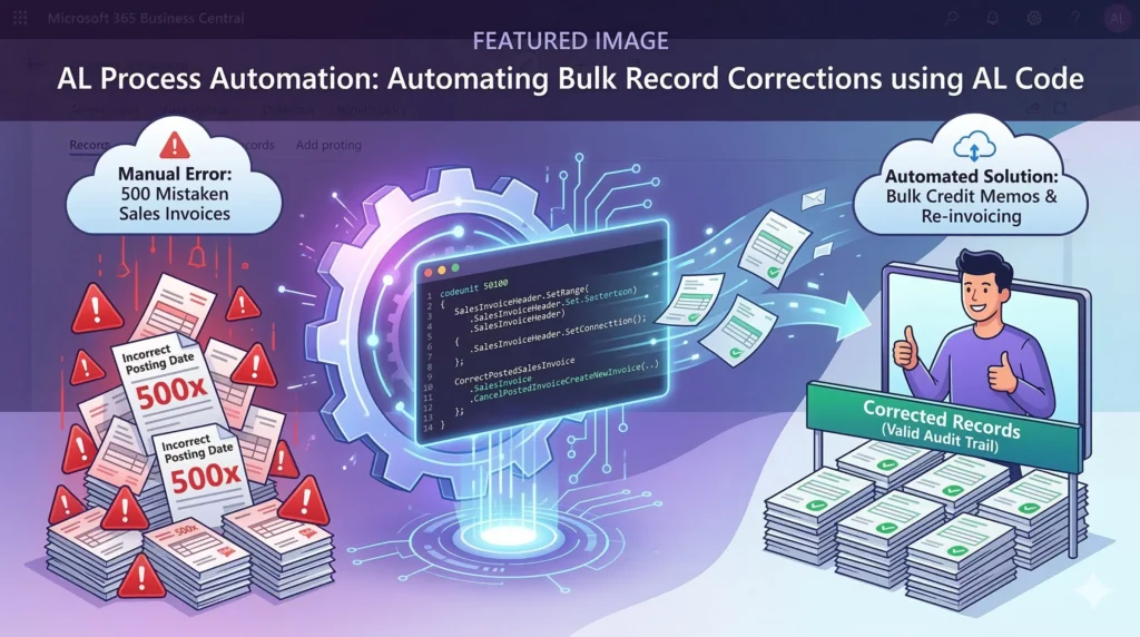 Alcode Robotics AL Process Automation: Automating Bulk Record Corrections using AL Code ...