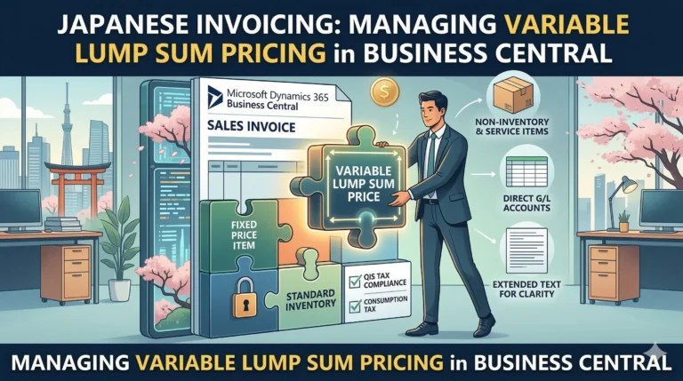 Japanese invoicing Business Central: Managing Variable Lump Sum Pricing